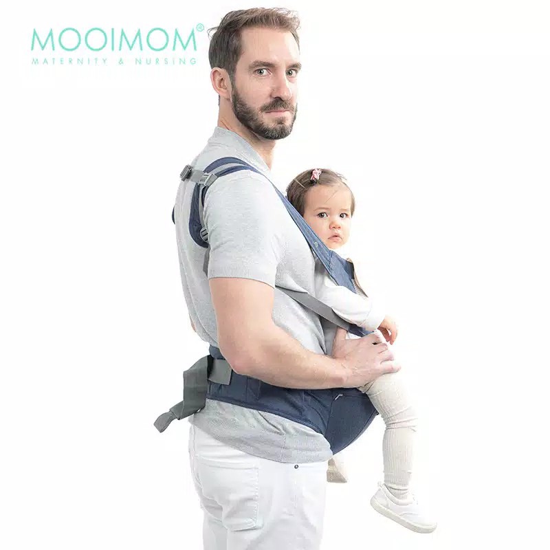 MOOIMOM Breathable Hipseat Carrier Gendongan Bayi (BABY MINISTRY)