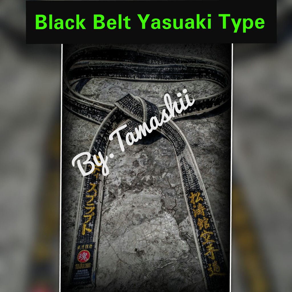 SABUK HITAM BELADIRI,BLACK BELT TYPE YASUAKI UNTUK KARATE, AIKIDO,JUJITSU,DLL