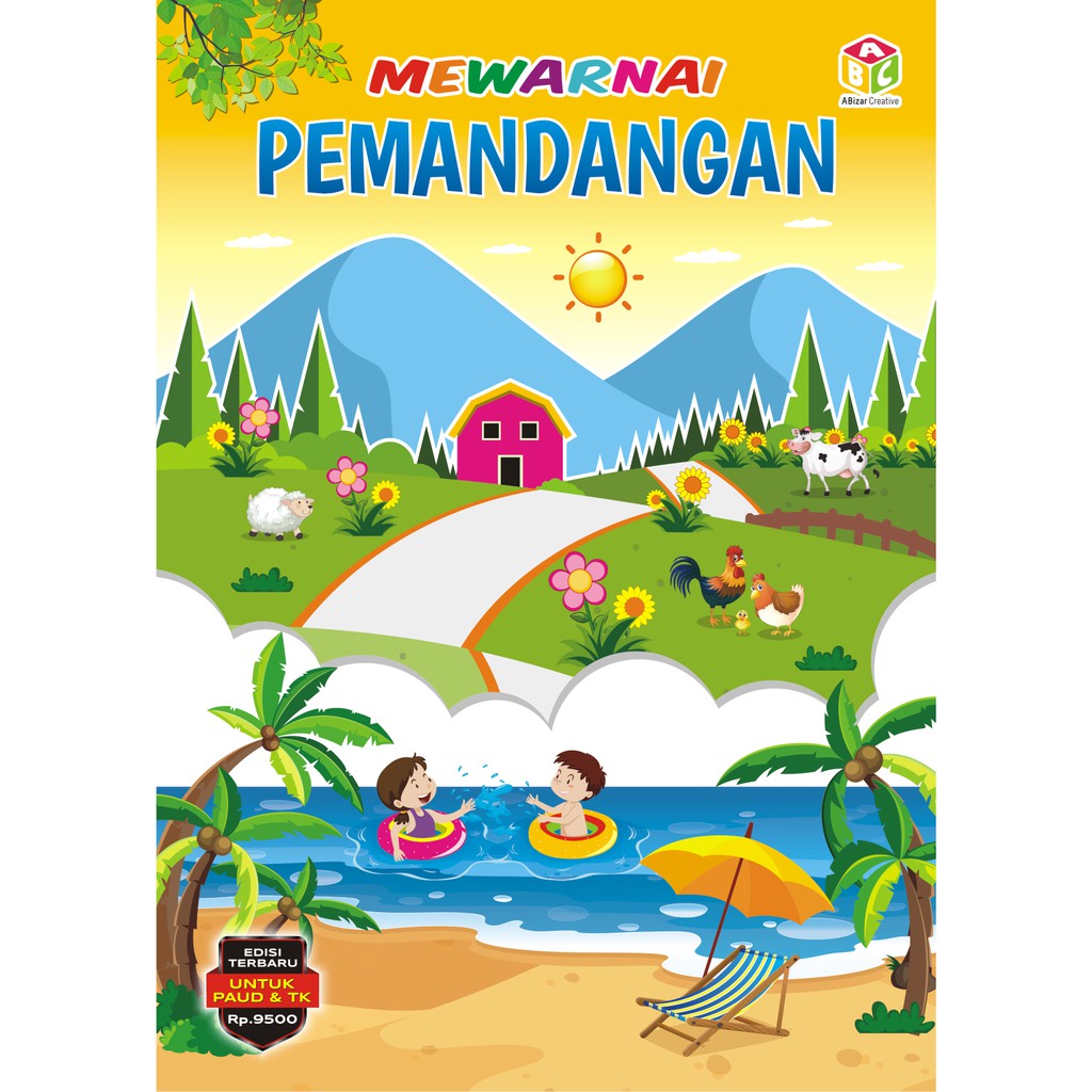 Buku Mewarnai Coloring Book Pemandangan Shopee Indonesia