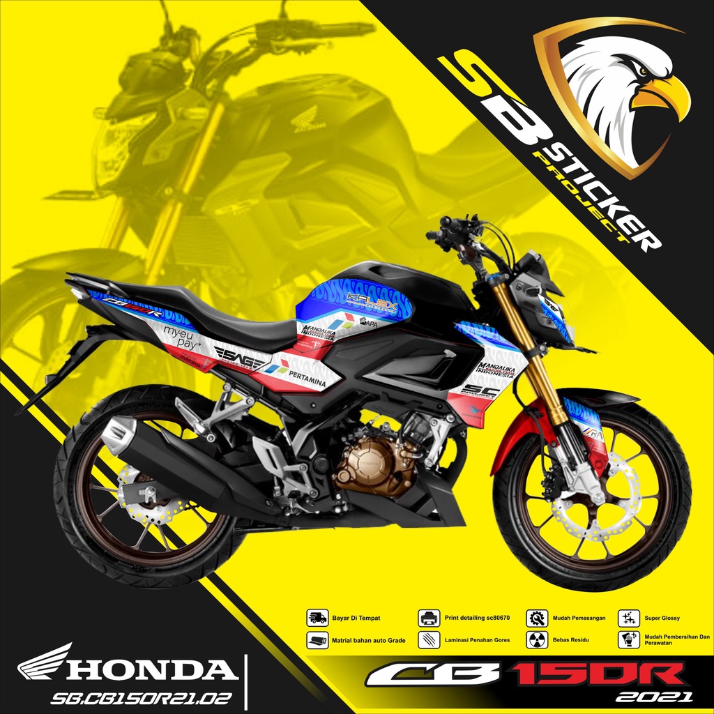 STRIPING CB150R 2021 - STRIPING HOLOGRAM HONDA CB150R 2021 MANDALIKA