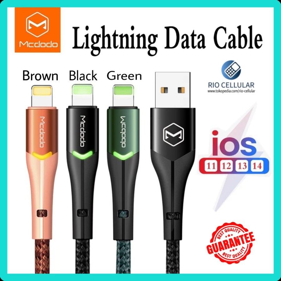 Mcdodo Kabel iPhone Lightning 2A Fast Charge USB with LED CA-784