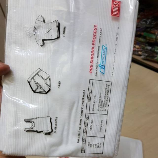Singlet Hing's Jumbo 38, 40, 42 Kaos Dalam Singlet Pria Hings