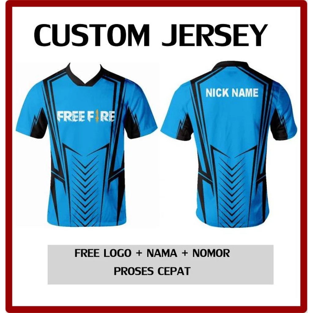 Kaos Jersey Gaming Free Fire 607 Printing Custom Baju Esports