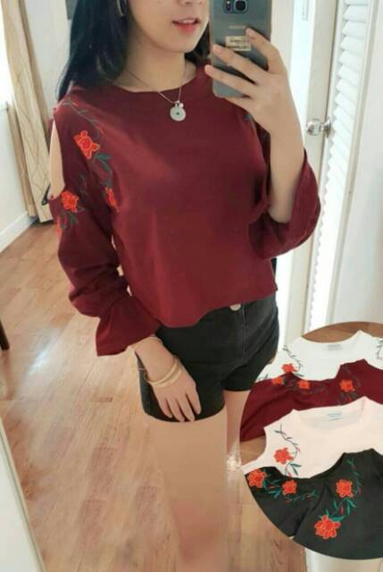 JC FN, Alisia top / Blouse wanita kece (ada 3 warna)