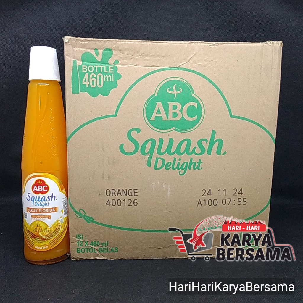 

SIRUP ABC SQUASH DELIGHT JERUK 460ML X 12'S - CARTON