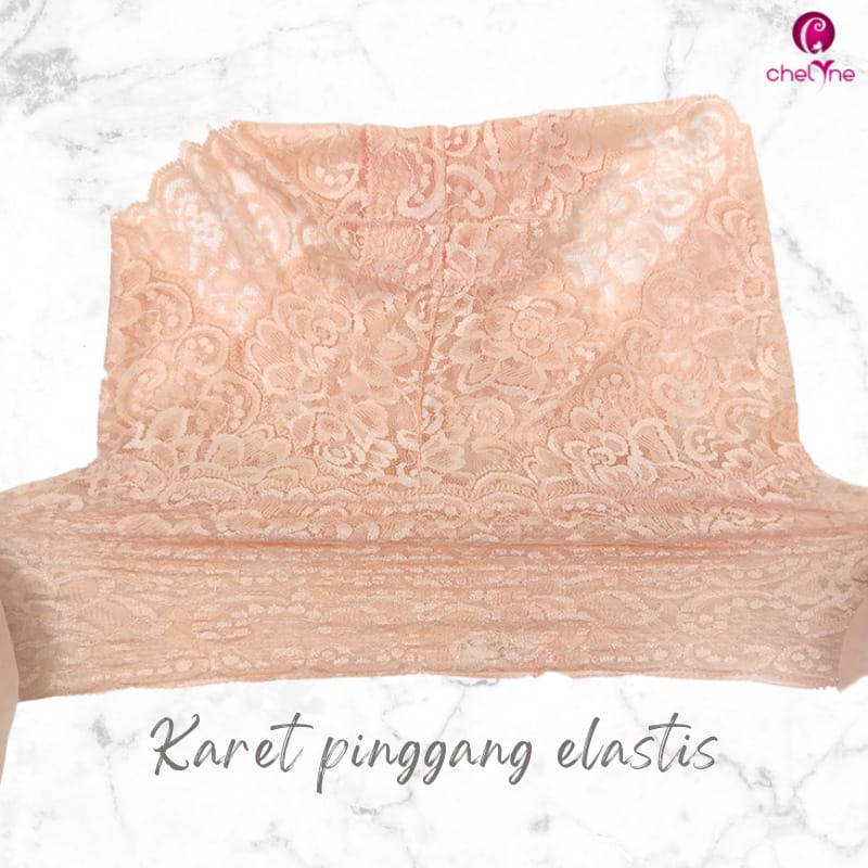 CD Brukat Highwaist Chelyne V260 M-XL Big Size Jumbo - Premium Full Lace