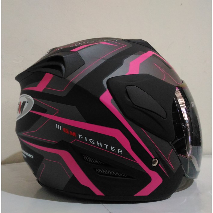 HELM GM FIGHTER GV2 BLACK PINK DOFF