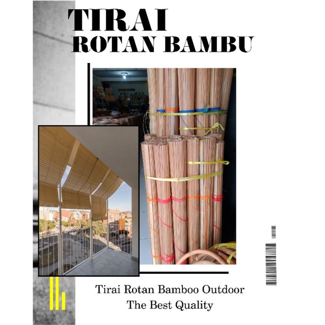 Tirai Kere Rotan Bambu 2 x 1 Terbaik
