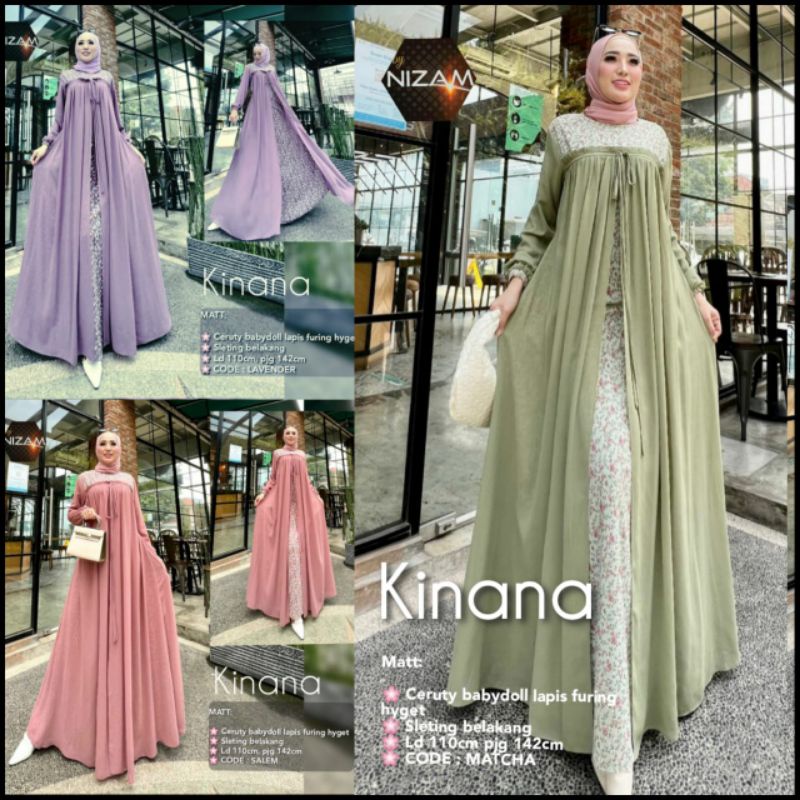 Anindya Nizam Kinana Dress Gamis Maxy Original Terbaru