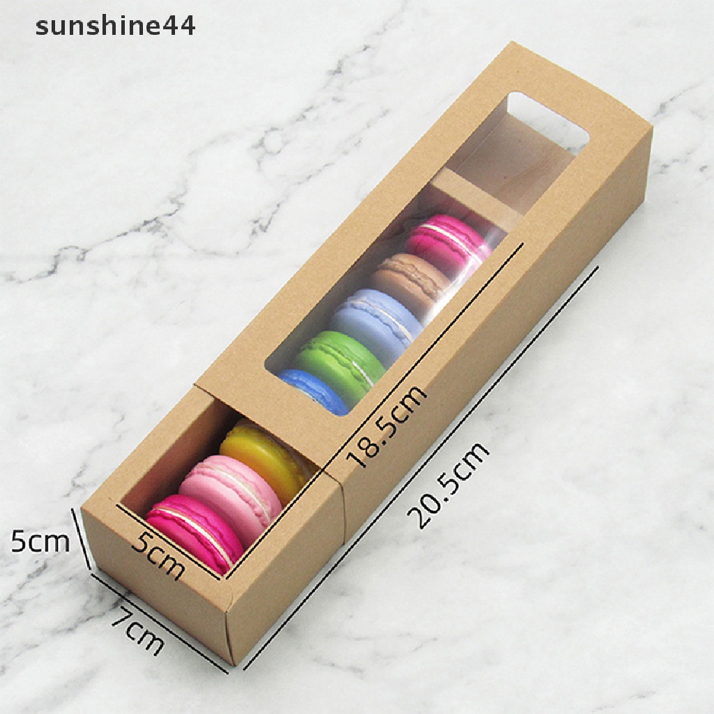 Sunshine Kotak Kemasan Macaron / Kue / Biskuit Bahan Kertas Untuk Dekorasi Pesta Pernikahan