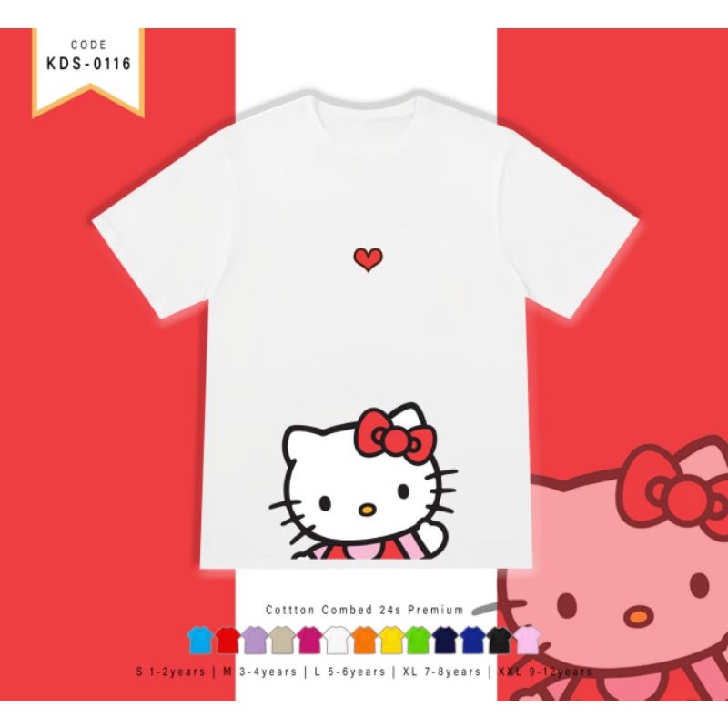 KAOS ANAK PEREMPUAN HELLO KITY PREMIUM