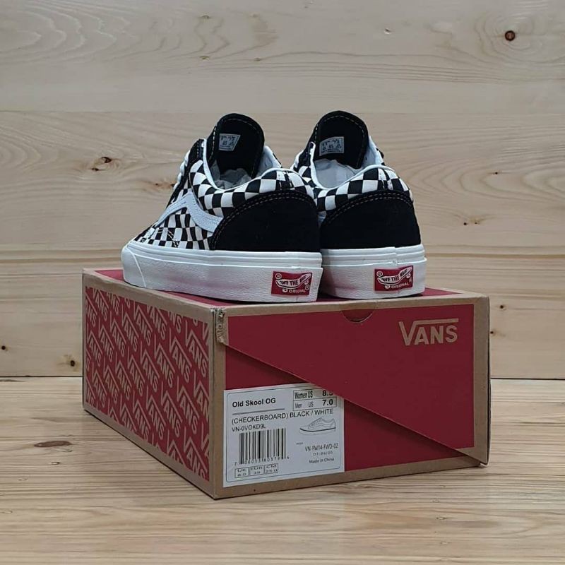 SEPATU VANS OLD SKOOL CHECKERBOARD OG CLASSIC SIZE 39-43
