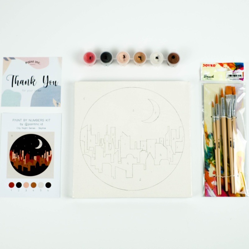 

Paint by Numbers Kit: SET OF 2 City Night Series Paint Inc. ID Painting Kit Paint by Number