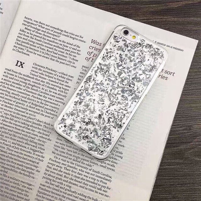 Confetti Case Silver iPhone Oppo Vivo Xiaomi Samsung Huawei 11 pro max Note 5 8 9 10 plus Reno X z 3