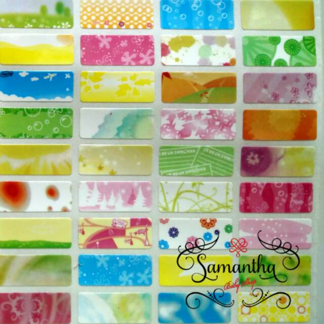

Stiker nama waterproff motif Flower