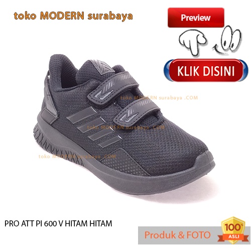 PRO ATT PI 600 V HITAM HITAM sepatu anak sekolah casual sneakers