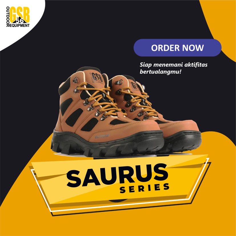 Sepatu Safety Boots Pria GSB-56 Original Saurus Sepatu Outdoor Sepatu Hiking Sepatu Sefty Boot Sepat