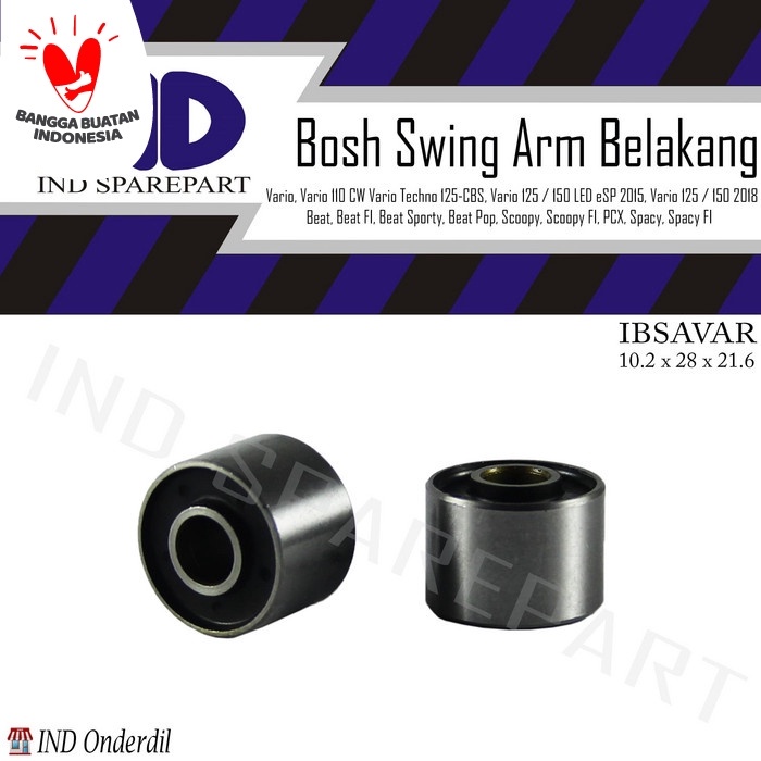 IND Onderdil Karet Bosh-Bos Swing Arm Belakang-Engine Mounting Vario 125-150 LED