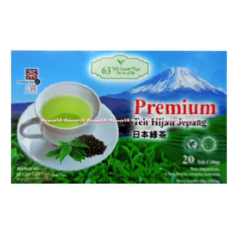 Teh Enam Tiga Premium Teh Hijau Jepang 20Celup Japan Green Tea Teh 63 Premium Japanese Green Tea