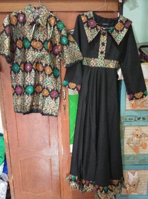 Restock Keluarga Glamour Rempel Couple Family Kapelan Set Keluarga Batik Gamis Jumbo