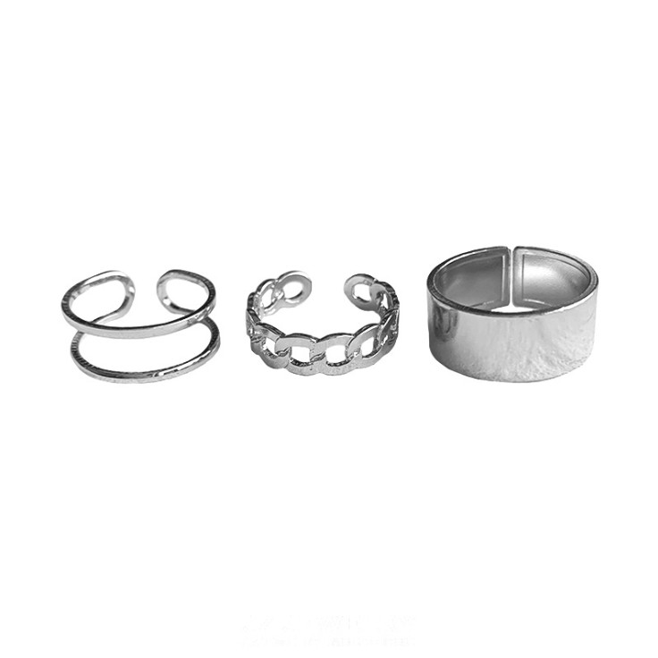 3 Piece Set Of Rings Korea Bengdi Adjustable