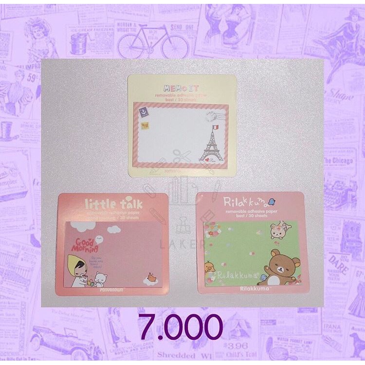 

Sticky Notes Lucu Unik Murah Rilakkuma Paris Boneka