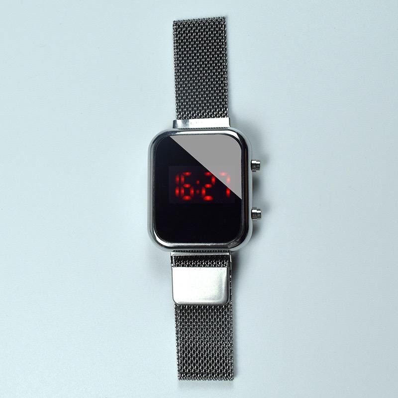 JY J018 Jam Tangan Digital Kualitas Premium Pria/Wanita LED Tali Rantai Pasir Magnet-5