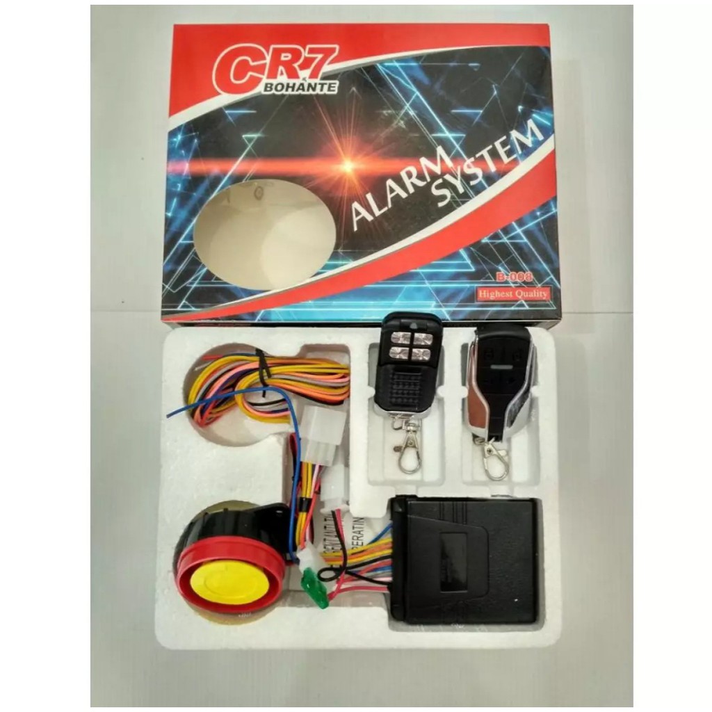 Alarm Motor System CR7 &amp; HD Bohante Fitur Lengkap + Cara Pasang Premium / Alarm Motor / Alarm keamanan