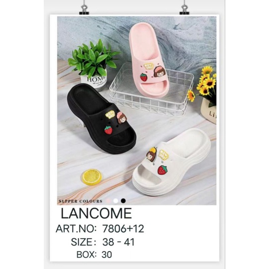 Sandal Jelly Wedges Wanita Chibi Stoberi Korean Import