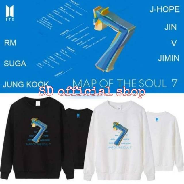 (COD)  sweater basic kpop BTS MAP OF THE SOUL 7 3D