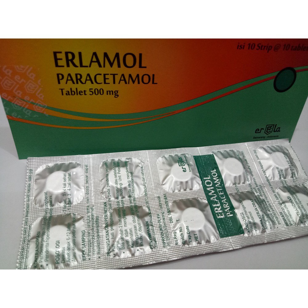 Erlamol Tablet Paracetamol Obat Demam