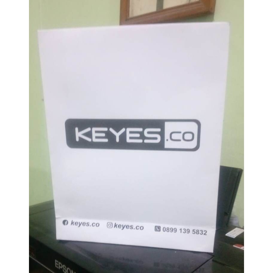 

Paper Bag Custom Desain Suka Suka Kertas Putih ukuran 18x6x25