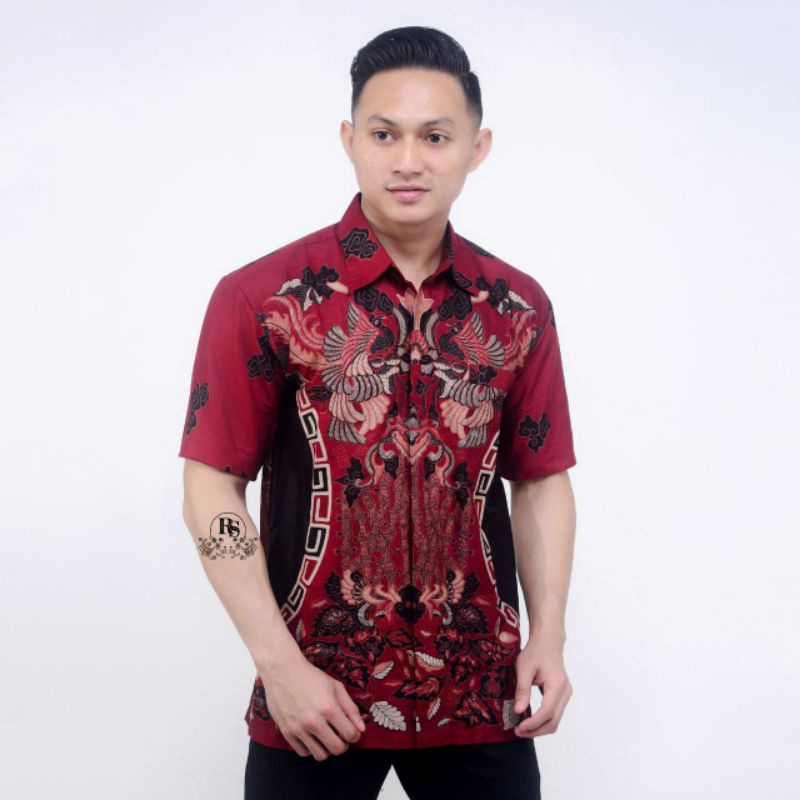 NEW ARRIVAL DISTRO BATIK PRIA BORDIR SOGAN HRB026 BATIKAF