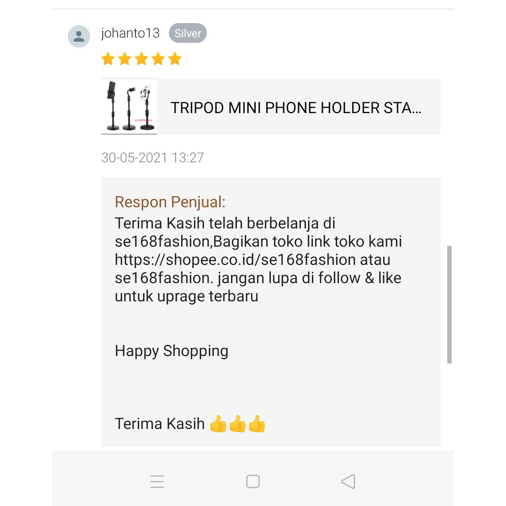 TRIPOD MINI PHONE HOLDER STAND PUTAR 360 FELXIBLE MULTIFUNGSI HD25