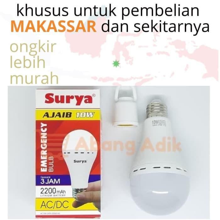 SURYA AJAIB 10w 10watt 10 watt Lampu Bohlam LED EMERGENCY Cas