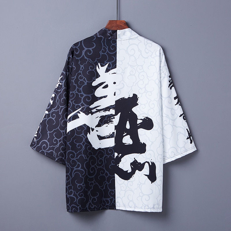 Baju kimono jepang Kimono Jepang Kardigan Pria Kemeja Asia Streetwear Jubah Jepang Kimono Harakuju S