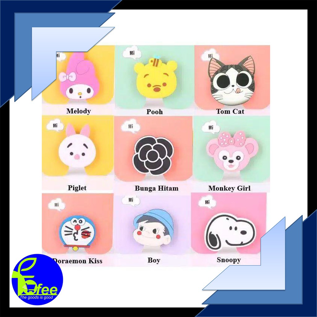 [IMPORT] - Pop Socket / Grip Phone Stand 3D Karakter Cartoon Kode P002