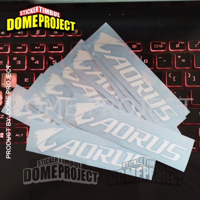 [BUY 3 GET 1] AORUS STIKER CUTTING AKSESORIES KOMPUTER GAMING STIKER IMPORT SATUAN