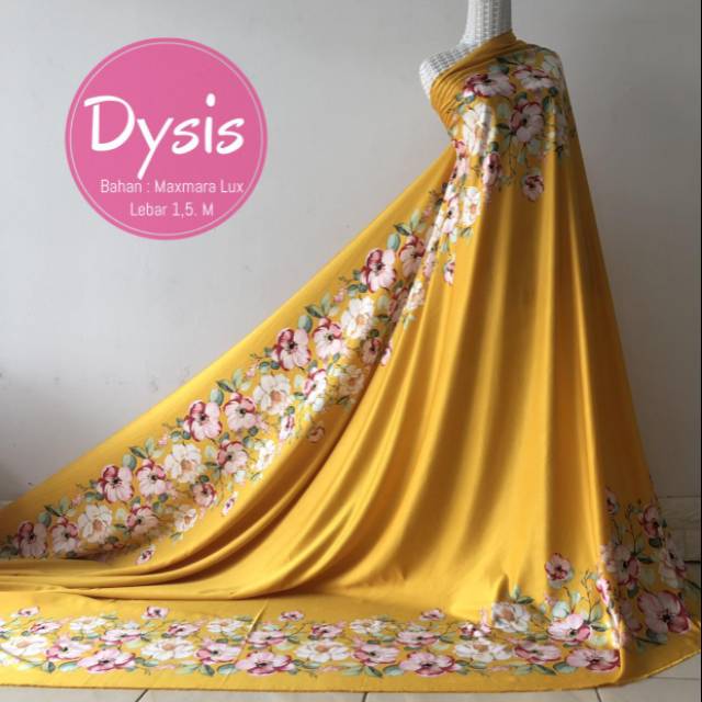 Dysis Kain Motif Bunga Atas Bawah Bahan Maxmara Lux Shopee Indonesia