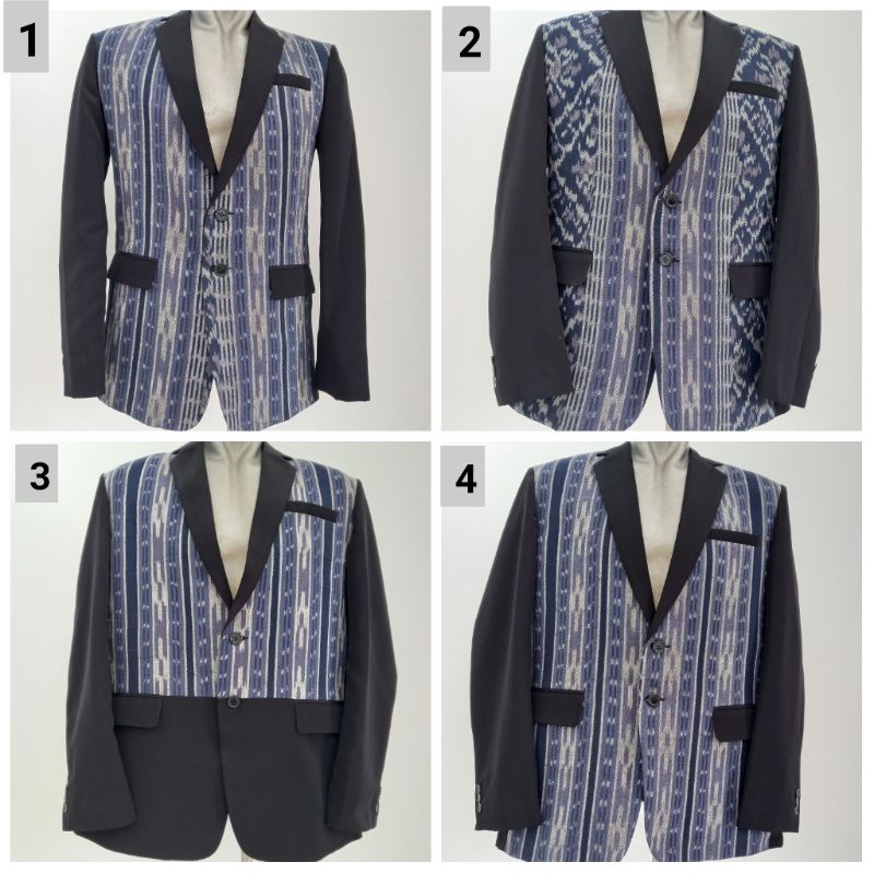 Jas Ulos Tenun Sumatera / Jas Formal / Jas Ulos kombinasi hitam superblack/ Jas Ulos Sumatera