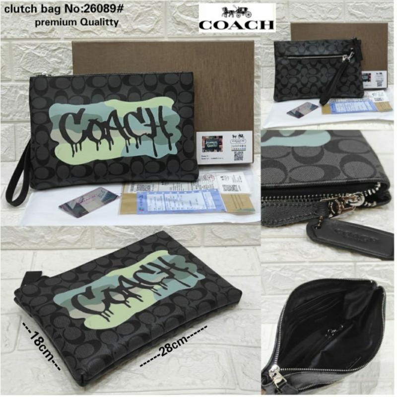 CLUCTH COACH TAS TANGAN PRIA WANITA COACH IMPORT