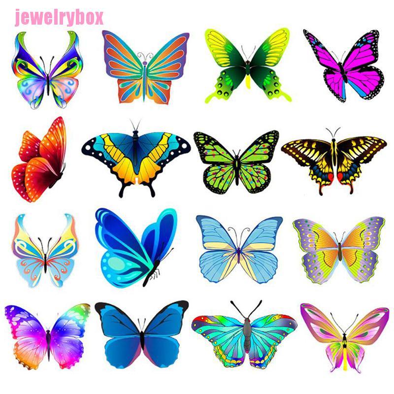 Jx 50pcs Stiker Butterfly Untuk Laptop Skateboard Gitar Kulkas