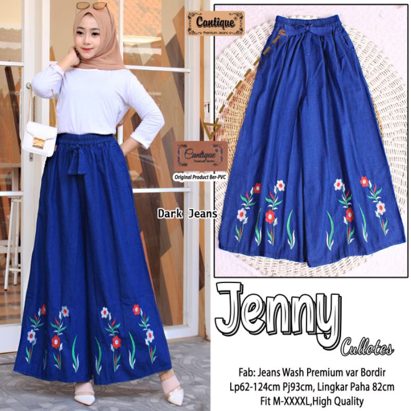 Jenny cullotes by cantique / Celana kulot jeans wanita premium