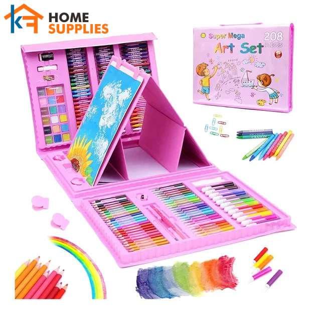 

【KF】JUMBO Art Set 208 Pensil Warna Crayon Set Isi 208 Pcs Crayon Mewarnai Pensil Krayon Alat Menggambar atau Mewarnai Hadiah anak-anak