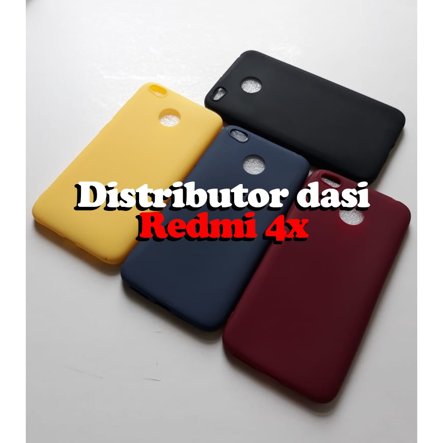 candy macaron softcase case tebal kondom hp Redmi 4X Pink maroon kuning hitam navy