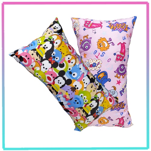 Bantal Cinta Imut Mini 58×28cm Bantal Tidur Anak Bayi Motif Karakter Bantal Mobil Untuk Traveling