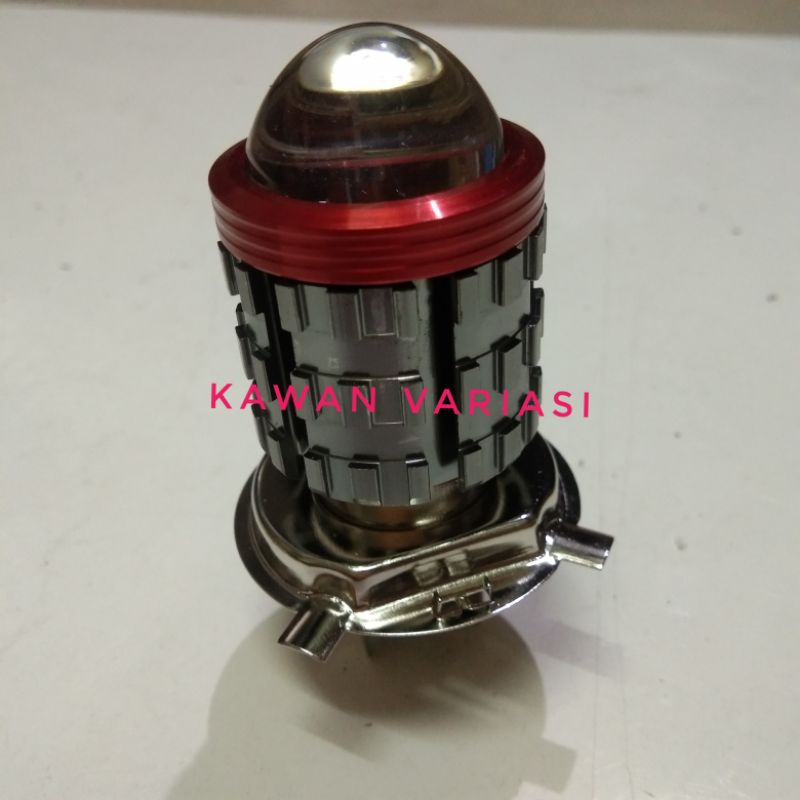 LAMPU DEPAN LED  LASER AC/DC H4 /BOLAM DEPAN LED LASER H4 AC/DC