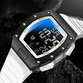 (BW) COD✅ JAM TANGAN PRIA WANITA TERBARU 2022 STRAP RUBBER DIGITAL TANGGAL HARI BULAN STOPWATCH AKTIF BWM-45