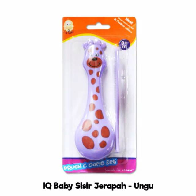 IQ BABY BRUSH AND COMB SET-SISIR BAYI IQ BABY JERAPAH-SISIR IQ BABY JERAPAH-SISIR BAYI BERKUALITAS