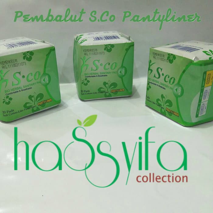 Pantyliner S.CO Hijau / Pembalut Harian Pantyliner SCO Hijau